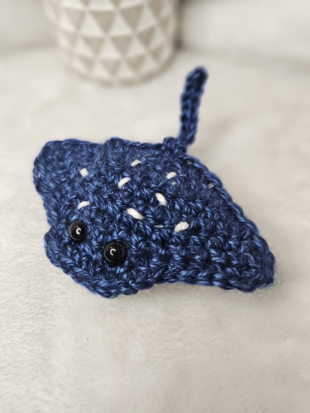 Handmade Crochet Spotted Stingray Plushie (NEW)